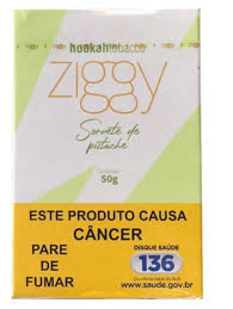 FUMO PARA NARGUILE ZIGGY – PISTACHE – PACOTE 10X50G