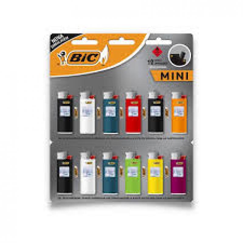 ISQUEIRO BIC – PEQUENO – CARTELA 12 UND