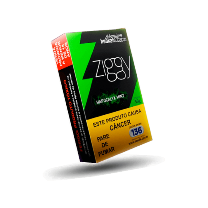 FUMO PARA NARGUILE ZIGGY – HAPOCALYX MINT – PACOTE 10X50G