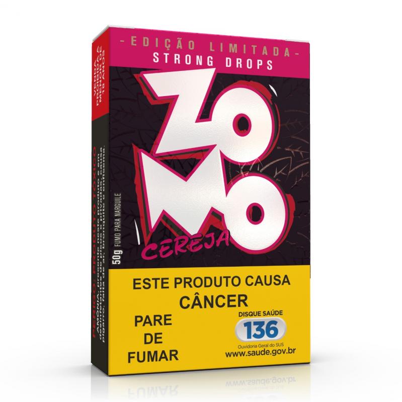 FUMO PARA NARGUILE ZOMO – STRONG DROPS CEREJA – PACOTE 10X50G