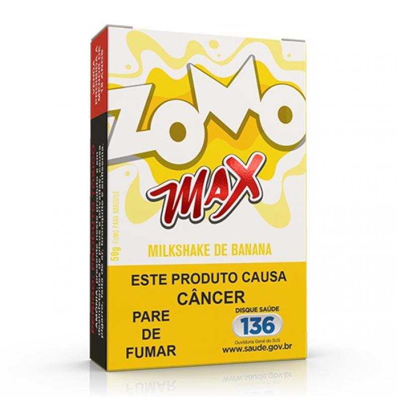 FUMO PARA NARGUILE ZOMO – MAX MILK SHAKE DE BANANA – PACOTE 10X50G