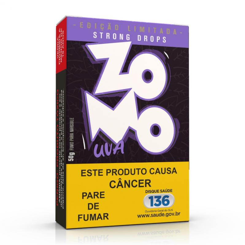 FUMO PARA NARGUILE ZOMO – STRONG DROPS UVA – PACOTE 10X50G