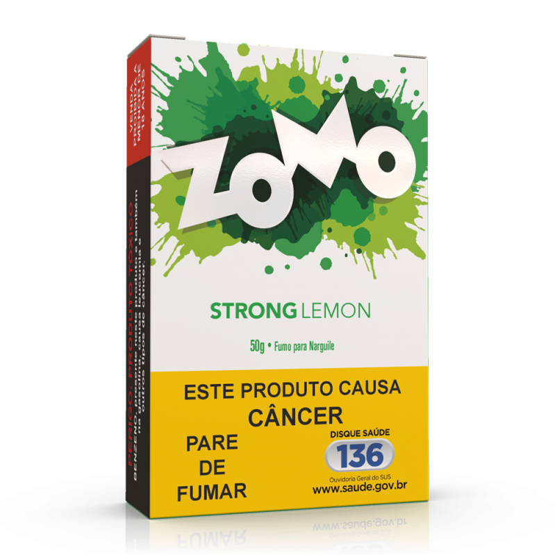 FUMO PARA NARGUILE ZOMO – STRONG LEMON – PACOTE 10X50G