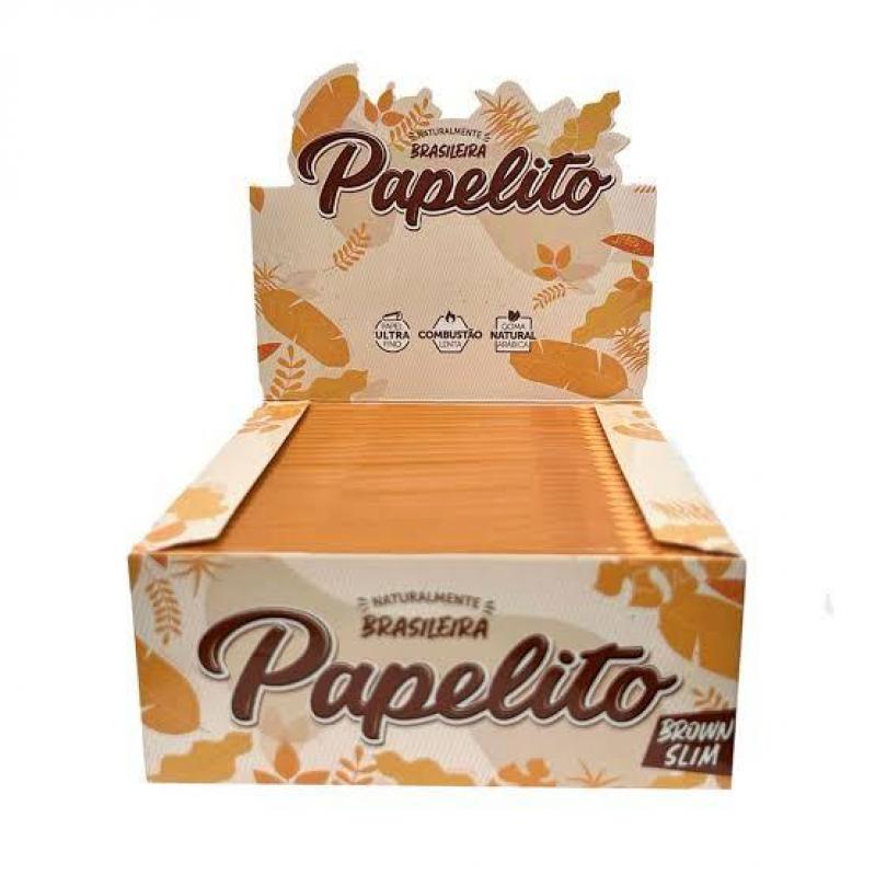 PAPEL PARA CIGARRO PAPELITO BROWN SLIM (DISPLAY C/50) – SEDA