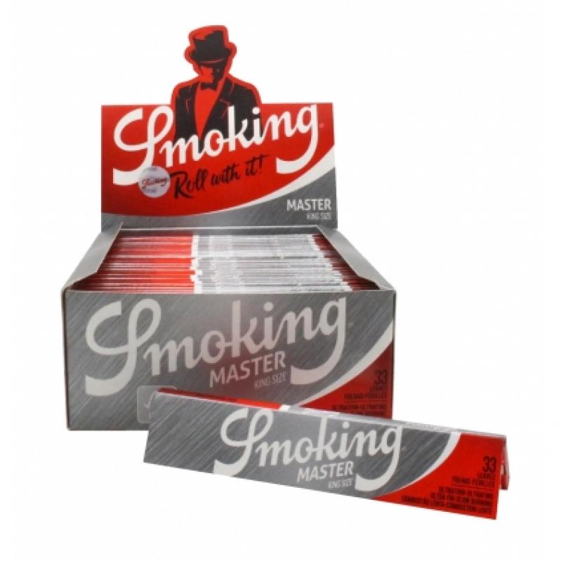 PAPEL PARA CIGARRO SMOKING – MASTER SLIM PRATA – DISPLAY C/ 50 UND