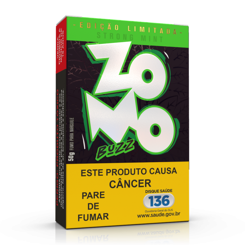 FUMO PARA NARGUILE ZOMO – STRONG MINT BUZZ – PACOTE 10X50G