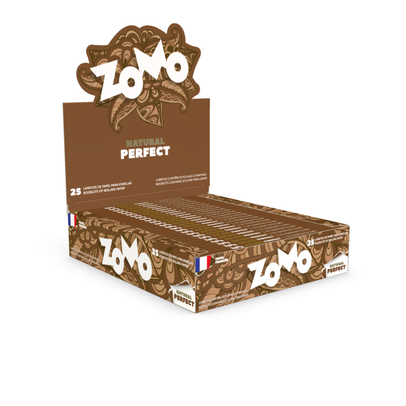 PAPEL PARA CIGARRO ZOMO – NATURAL PERFECT – DISPLAY C/ 25 UND