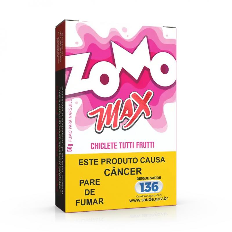 FUMO PARA NARGUILE ZOMO – MAX CHICLETE DE TUTTI FRUTTI – PACOTE 10X50G