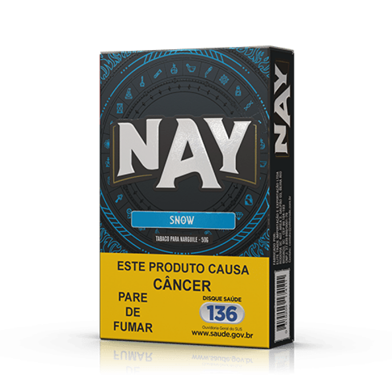 FUMO PARA NARGUILE NAY – SNOW – PACOTE 10X50G