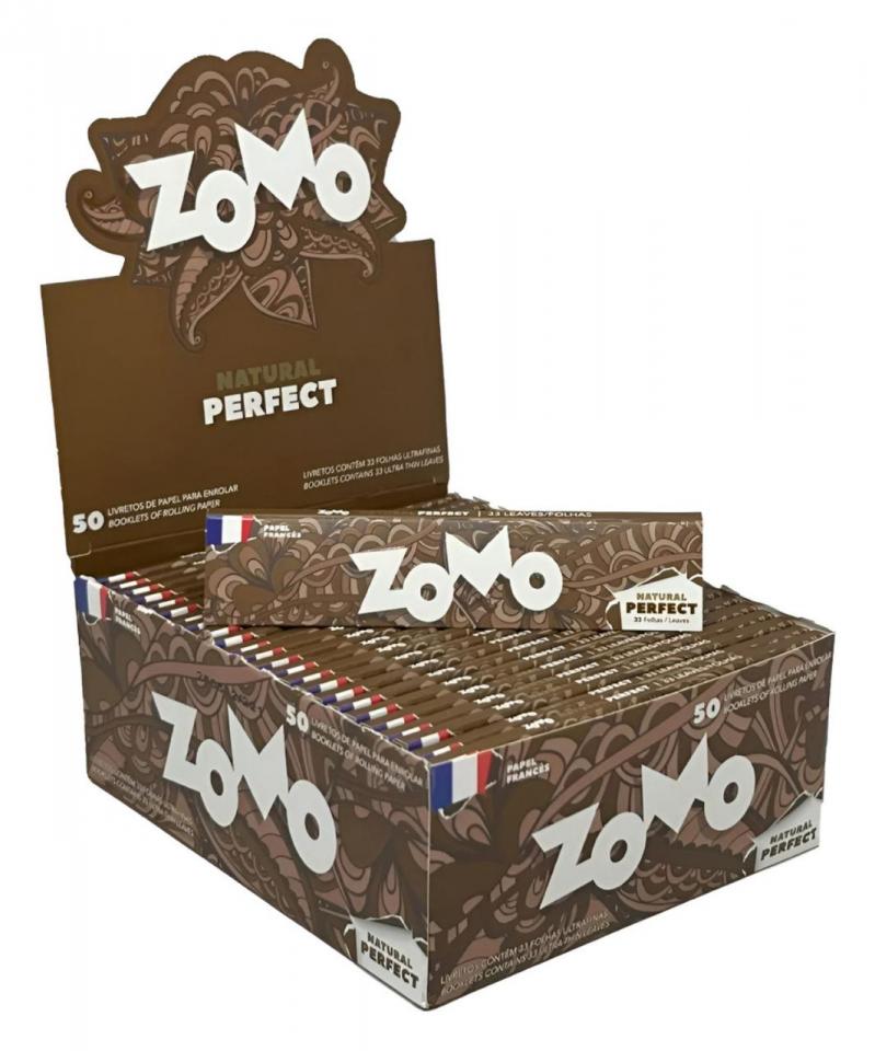 PAPEL PARA CIGARRO ZOMO – NATURAL PERFECT – DISPLAY C/ 50 UND
