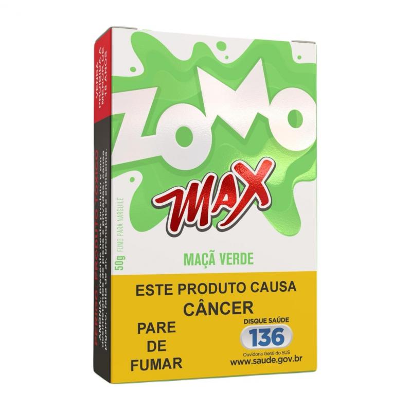 FUMO PARA NARGUILE ZOMO – MAX MAÇA VERDE – PACOTE 10X50G