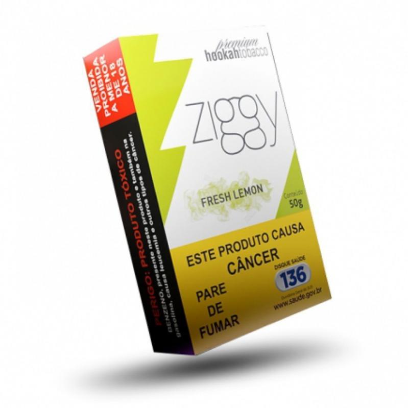 FUMO PARA NARGUILE ZIGGY – FRESH LEMON – PACOTE 10X50G