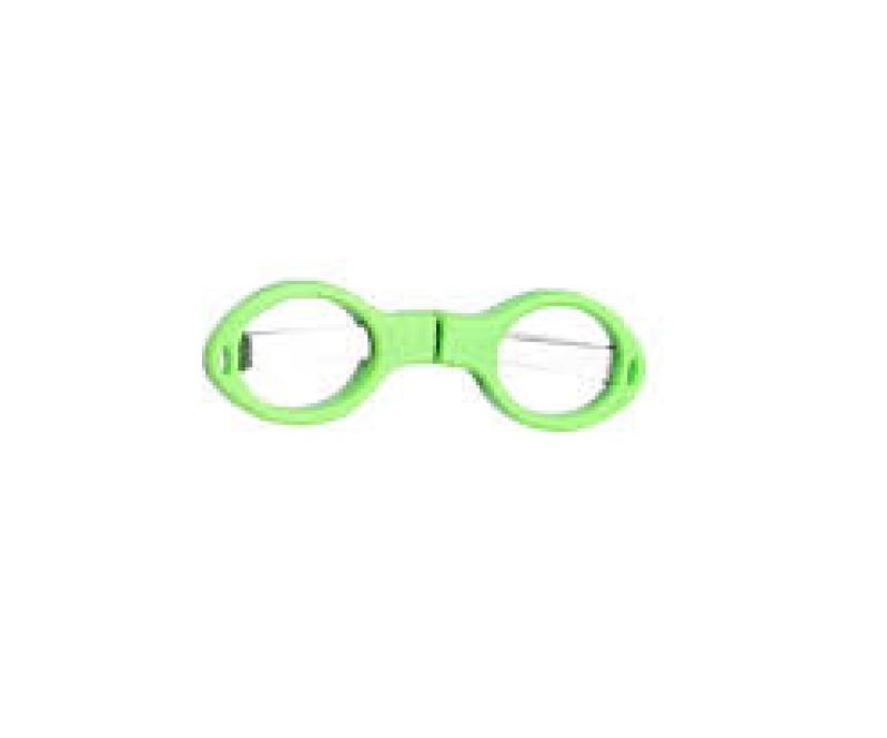 TESOURA TIPO ÓCULOS VERDE – UND