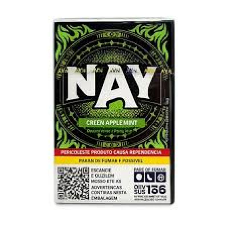 FUMO PARA NARGUILE NAY – GREEN APPLE MINT – PACOTE 10X50G