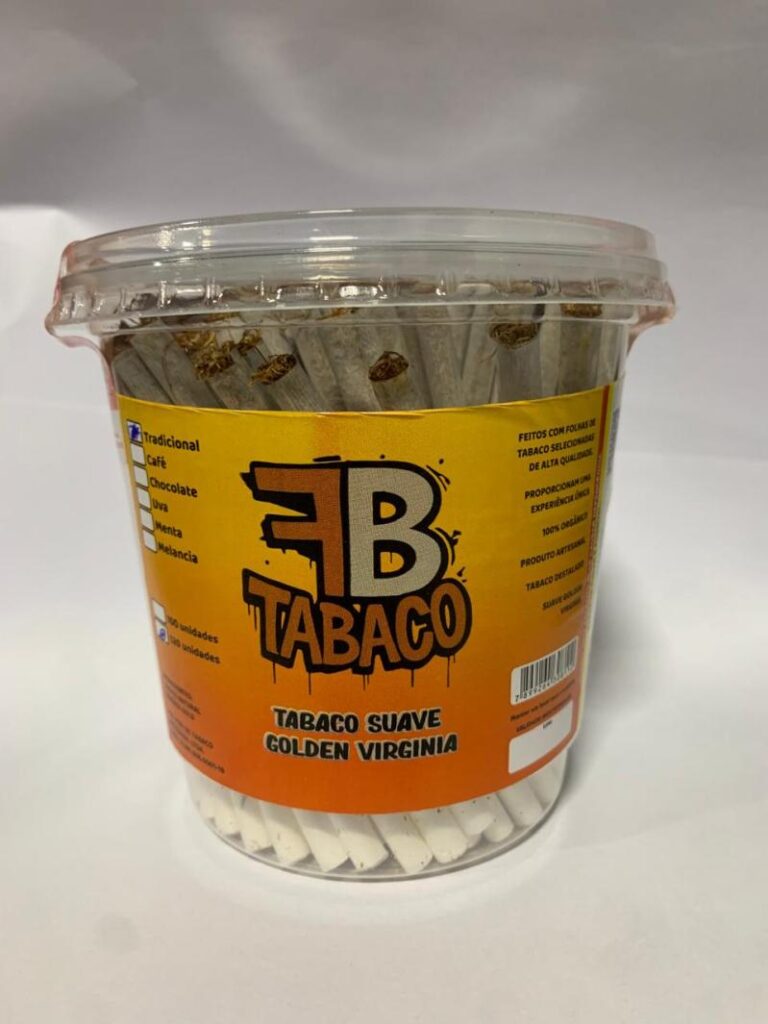 POTE COM CIGARRO DE TABACO PENA BRANCA – CAFE PAPEL MARROM – COM 120 UND