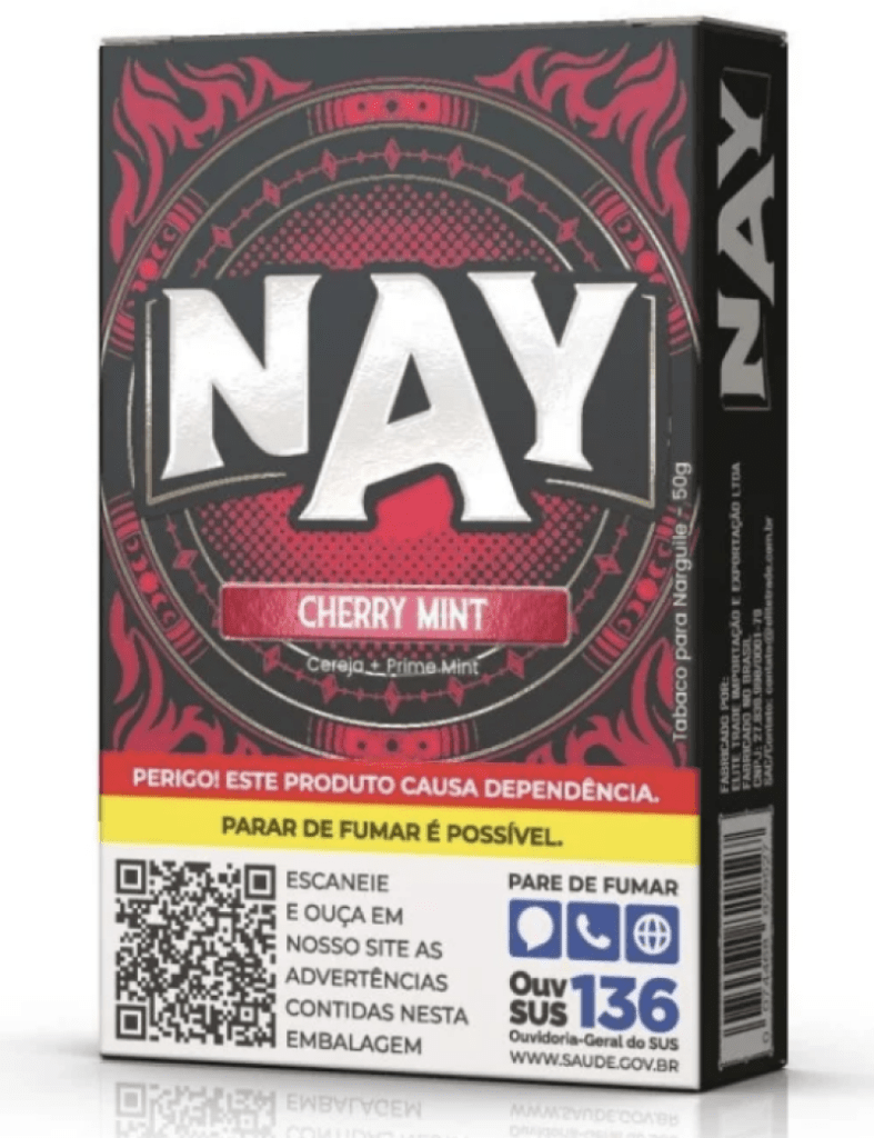 FUMO PARA NARGUILE NAY – CEREJA PRIME MINT – PACOTE 10X50G