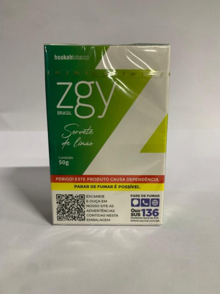 FUMO PARA NARGUILE ZIGGY – SORVETE DE LIMAO – PACOTE 10X50G