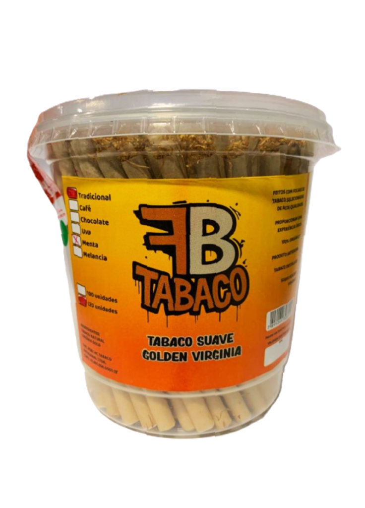 POTE COM CIGARRO DE TABACO FB – CHOCOLATE PAPEL MARROM – COM 120 UND